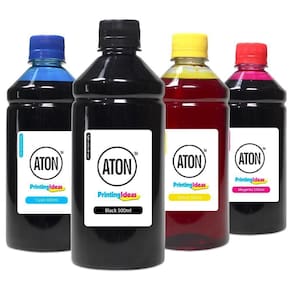 Kit 4 Tintas Para Epson T504 Cmyk Aton Corante 500ml
