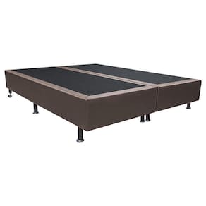 Base Para Cama Casal Queen 158x198cm Bipartido Liz S05 Sintético Marrom - Mpozenato