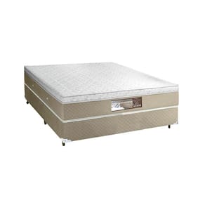 Base E Colchao Casal Sensy Euro Pilow Com Molas Ensacadas 1,88x1,38x0,74 Branco - Bege