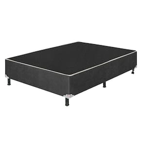 Base Cama Casal 1,88 X 1,38 X 0,42 Suede Cinza