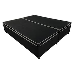 Base Cama Bau Articulado Queen 1,98x1,58x0,40 Suede E Preto