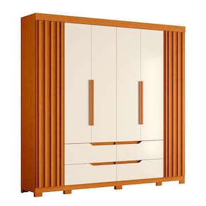 Guarda Roupa Doble Casal 6 Portas Albatroz Moveis Cinamomo/off White