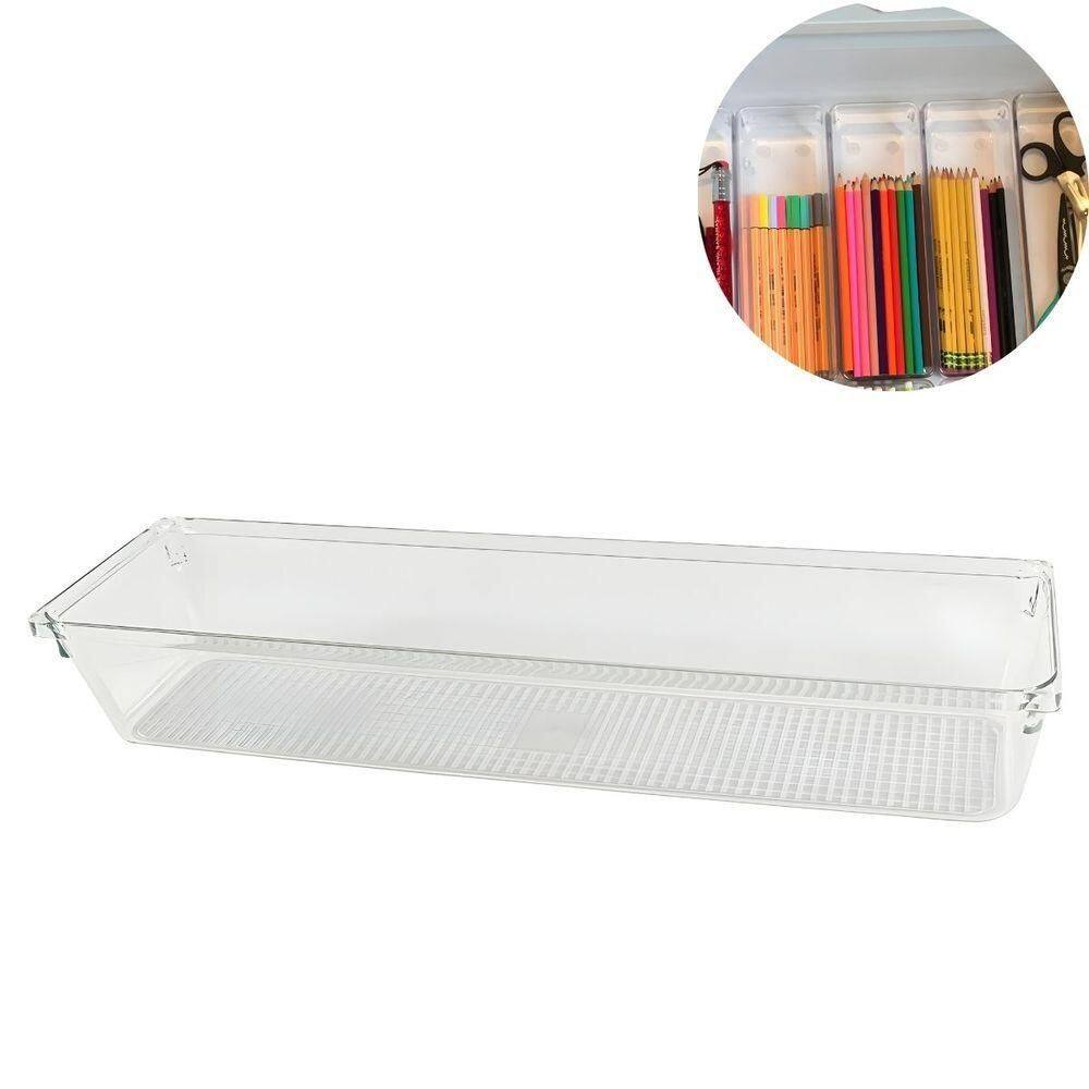 Organizador De Gavetas Transparente 30x8 - Praticidade E Estilo