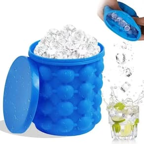 Balde De Gelo Em Silicone Térmico - Mantenha Bebidas Geladas Com Praticidade e Estilo