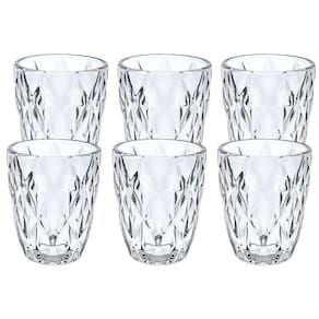 Conjunto 6 Copos De Vidro Diamond 270ml - Sofisticação e Elegância