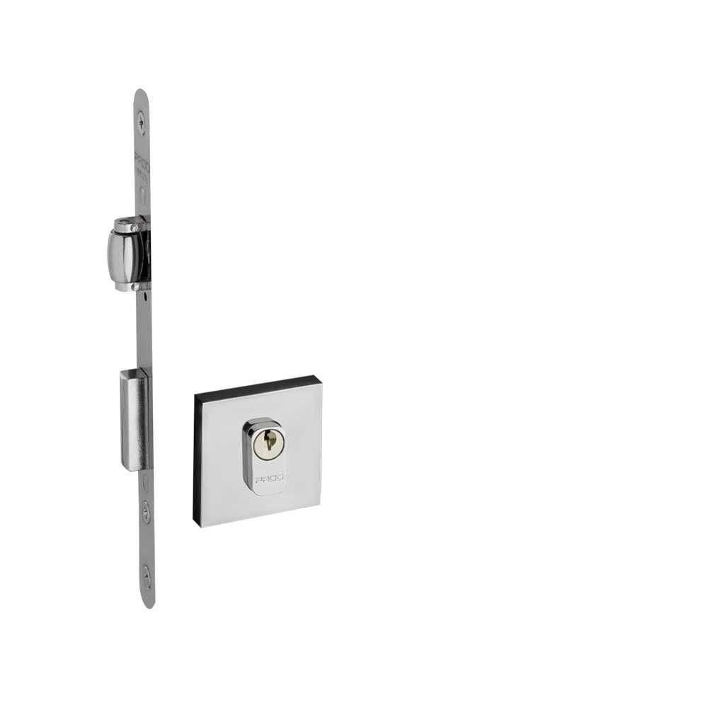 Fechadura Externa Canto Red. Rolete Maq 55mm Pado Cromado