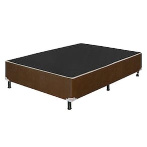 Base Cama Casal 1,88 X 1,38 X 0,42 Suede Marrom