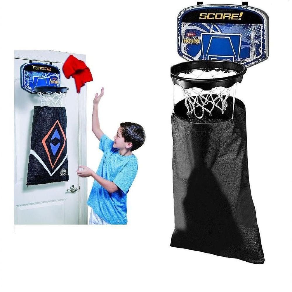 Cesto Roupa Suja De Porta Infantil Suspenso Tabela De Basquete Aro Arara 2 Em 1 Organizador Lavanderia Hamper Hoops