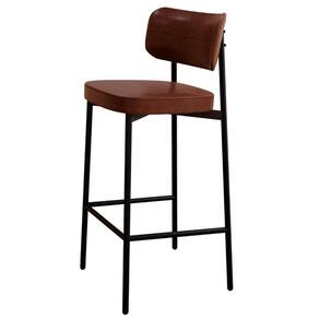 Banqueta Alta Bar Estofada Ella M25 Sintético Whisky - Mpozenato