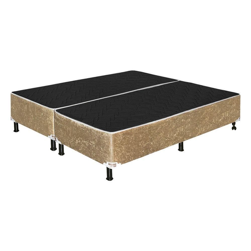 Base Cama Queen 1,98 X 1,58 X 0,42 Suede Bege