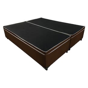 Base Cama Bau Articulado Queen 1,98x1,58x0,40 Suede E Marrom