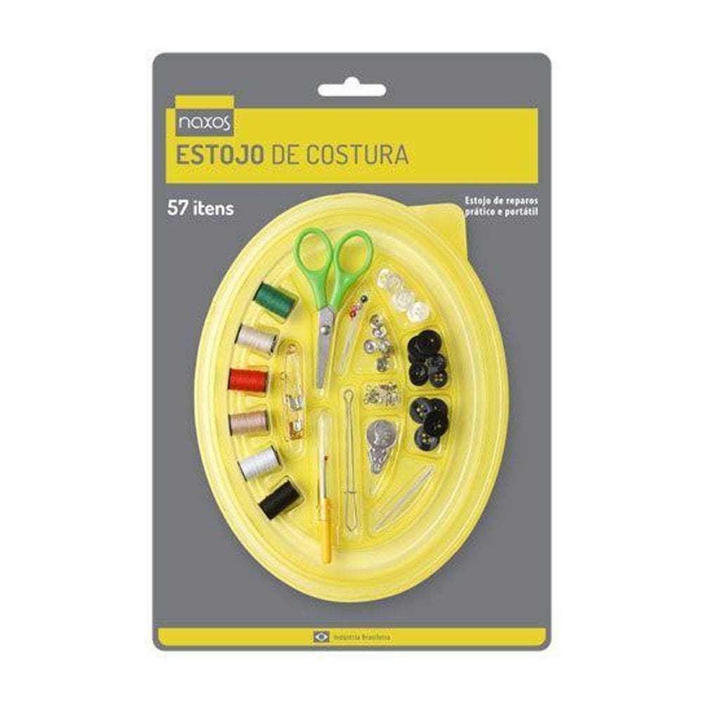 Kit Jogo Estojo Costura Reparo Pratico 57 Peças Naxos