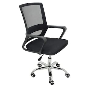 Cadeira De Escritório Com Base Cromada Ergonômica Luxo