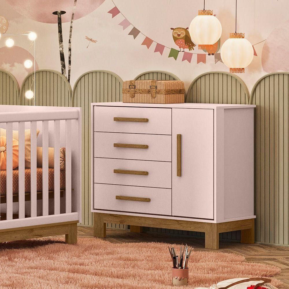 Cômoda Para Quarto Infantil  rosa