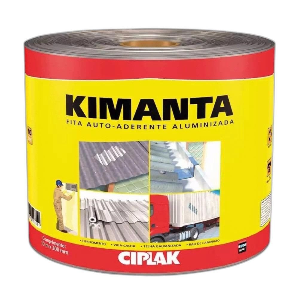 Manta Asfáltica Kimanta Aluminizada 20cm x 10metros