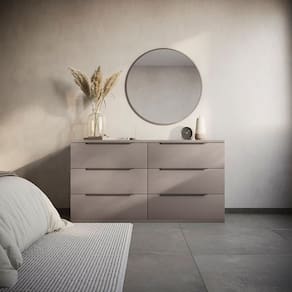 Cômoda para Quarto Serena 6 Gavetas Gianduia