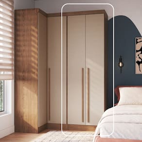 Guarda-Roupa Modulado 2 Portas 3 Gavetas com Prateleiras Infinity Cedro/Duna line