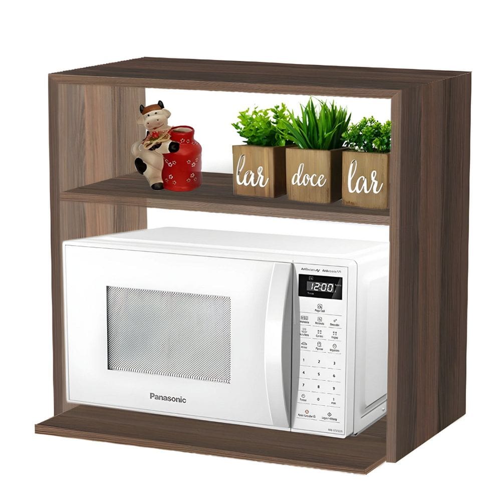 Nicho Organizador Suporte para Microondas Forno Elétrico Grécia  Marrom