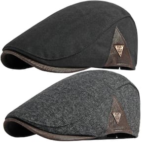 Boina Premium Masculina Cinza/Preto - Ajustável 55cm-59cm