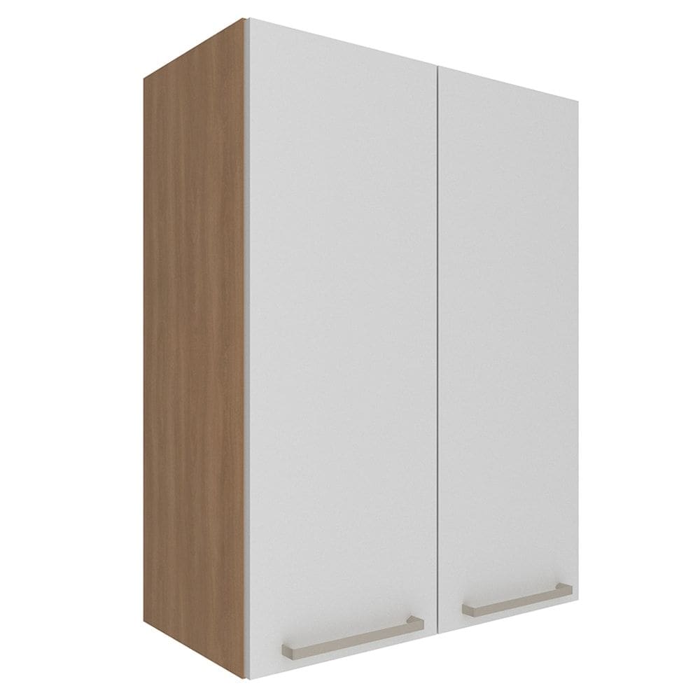 Armario Aereo 2 Portas 60 cm MDP CZ3141 Freijo Branco Tecno Mobili