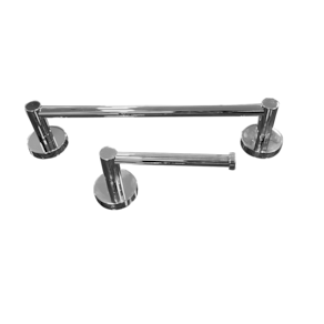 Kit Papeleira E Toalheiro 30Cm Redondo Trendmetais