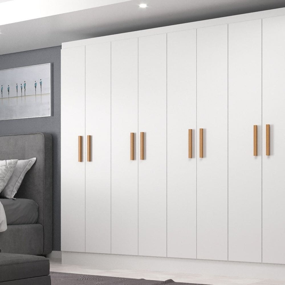 Móveis para Quarto Guarda-Roupa 8 Portas Paris Branco