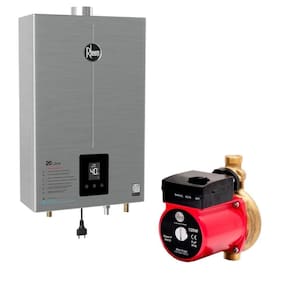 Kit Aquecedor 20l Inox Glp Bivolt + Bomba 120w 220v Rheem
