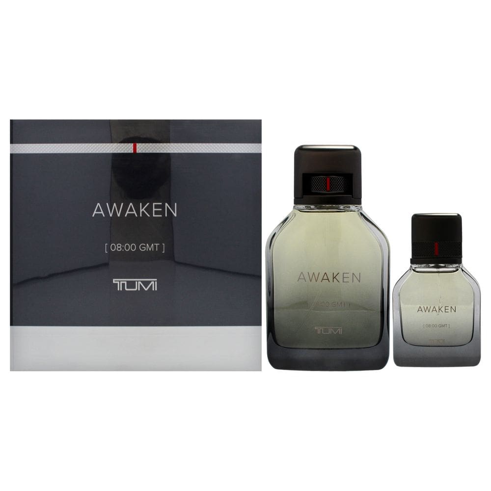 Perfume Tumi Awaken Eau de Parfum 200 ml para homens, presente de 2 peças