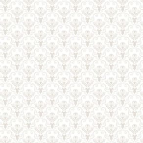 Papel De Parede Cinza Claro E Branco Arabesco Quarto Sala