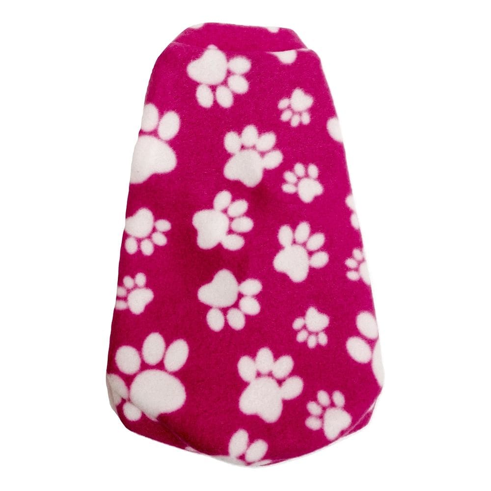 Roupa capa soft para cachorro rosa com patinhas tamanho GG