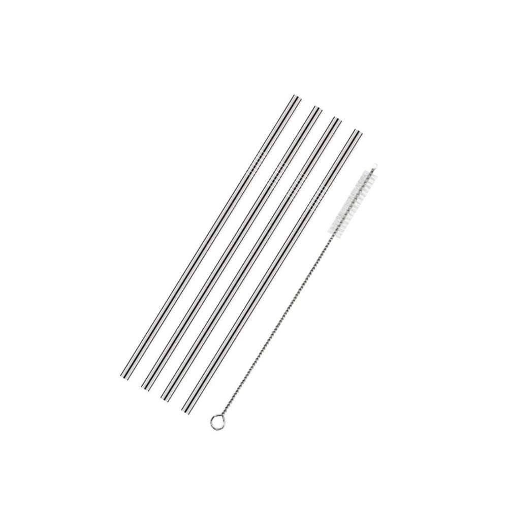 Canudo de Inox Reto Reutilizavel Escovinha Limpeza Jogo 5un