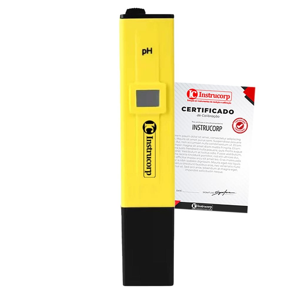 pHmetro de bolso 0 a 14.00 pH com Certificado de Calibração - Instrucorp IC-2101