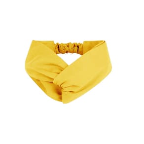 Faixa de Cabelo Turbante Bandana Amarelo Chef Cozinha Restaurante