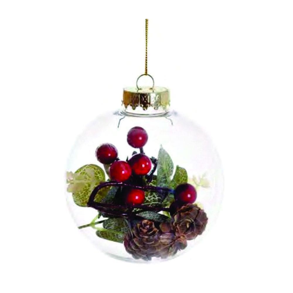 Bola Natalina Berries Transparente 3 10Cm Unidade 9012004
