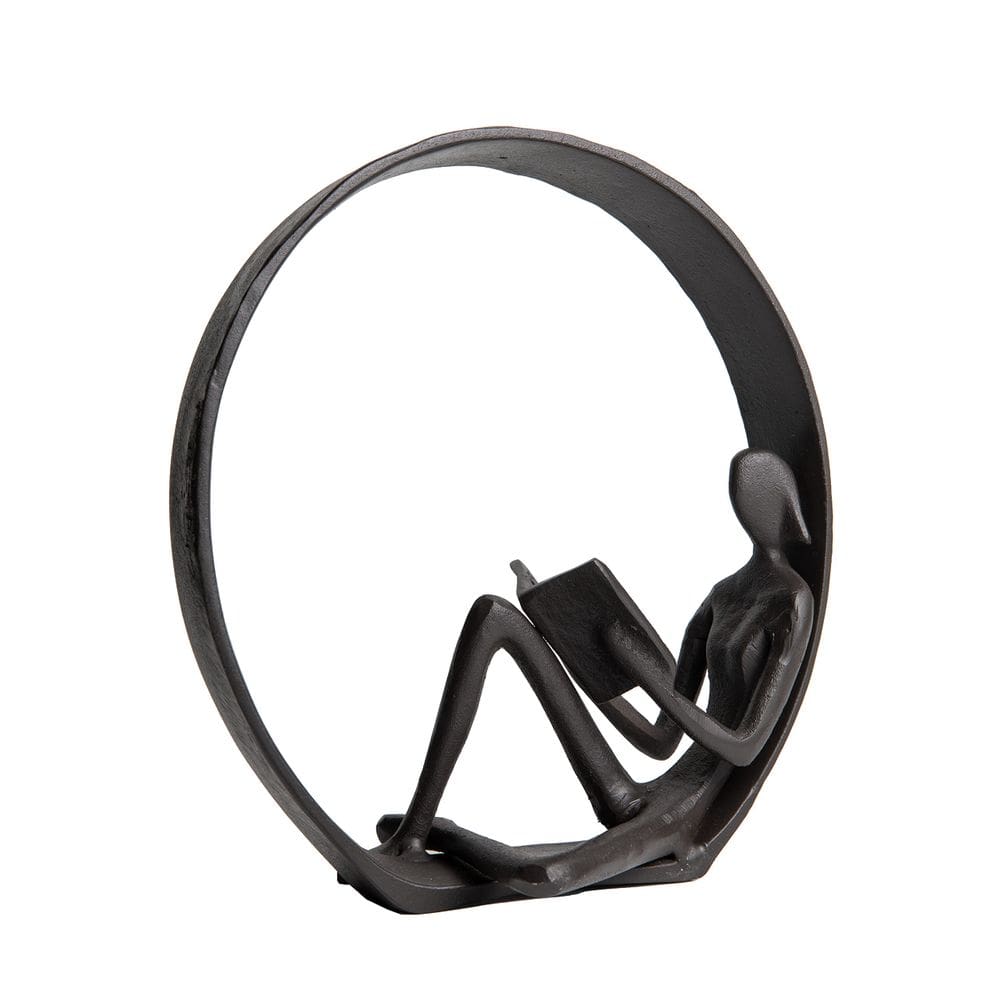 Estátua de suporte para livros Danya B. Contemporary Circled Reader Iron