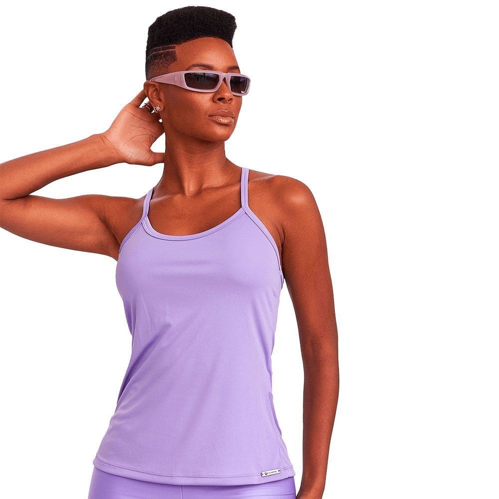 Regata Caju Brasil Lite Classic Roxo Lavanda Feminino Treino