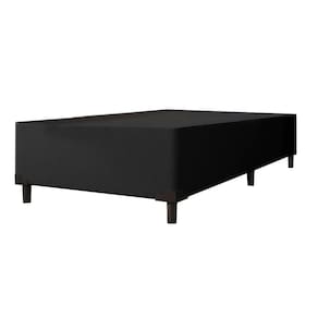 Cama Solteiro 0,88m E 38cm De Altura Suede Prince Preto Preto