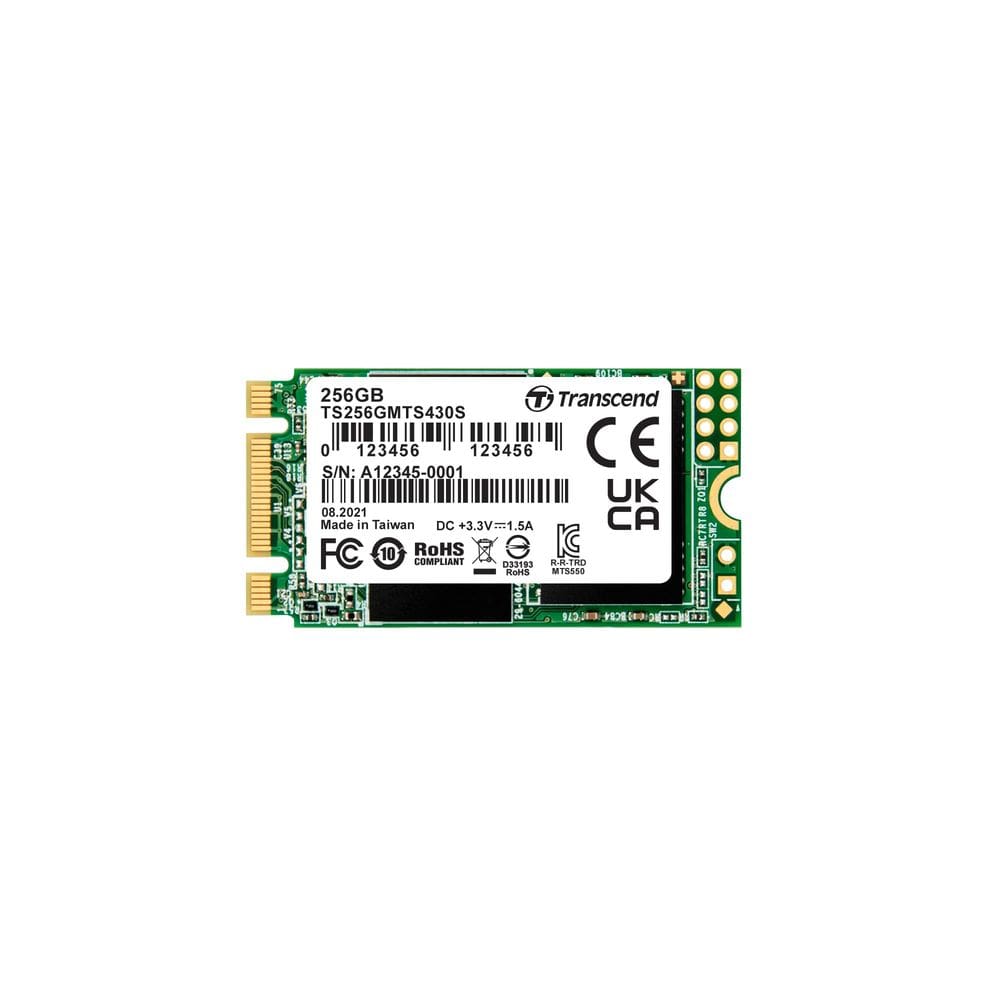 SSD Transcend MTS430S 256 GB M.2 2242 SATA III para laptop e PC