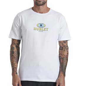 Camiseta Hurley Retro Waves WT25 Masculina Branco