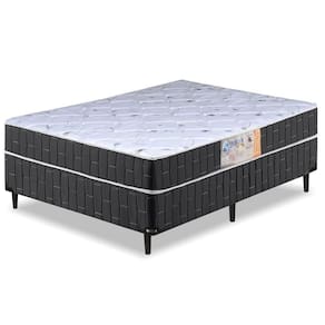 Cama Casal Conjugado Granada Umaflex Preto/branco Flor Preto / Branco Floral