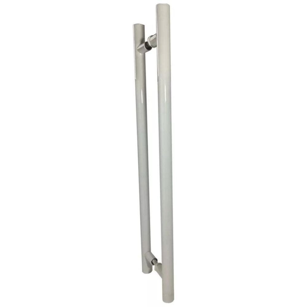 Puxador Para Portas Madeira / Vidro Tubular Branco - 60 Cm