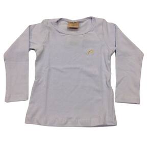 Camiseta infantil Cotton manga longa Fem Patota Branca