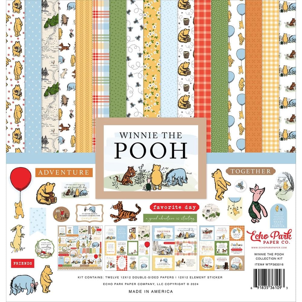 Kit de papel Echo Park Paper Coleção Winnie The Pooh