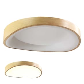 Luminaria Plafon Sobrepor Led 3 Tons Madeira Moderno Teto Decoração Escritorio Empresa Iluminação Sala Quarto Residencial