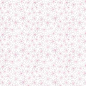 Papel De Parede Floral Rosa Fundo Branco Adesivo Sala Quarto