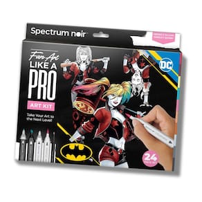 Kit de arte Spectrum Noir Pro Fan DC Harley Quinn com marcadores