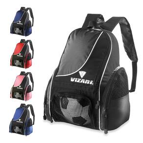 Mochila de futebol Vizari Solano para jovens e adultos - preta