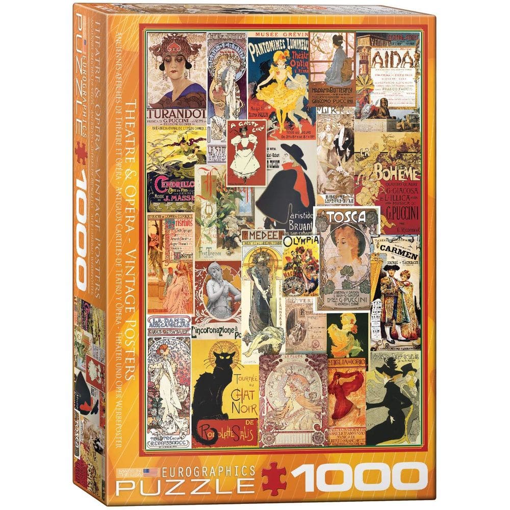 Quebra-cabeça EuroGraphics Opera & Theatre Vintage Collage 1000 unidades