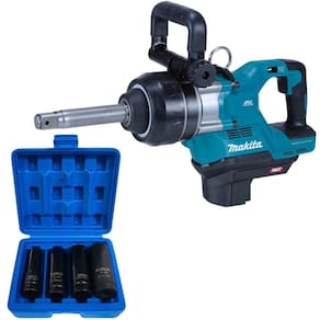 Chave de Impacto a Bateria 40V 1 POL 3150Nm e Kit de Soquetes Longos de Impacto 1/2 POL EVALD