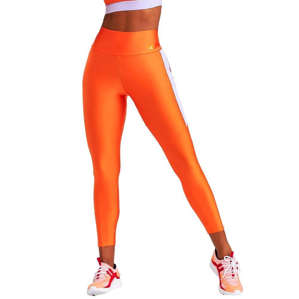 Calça Legging Caju Brasil Atlanta Com Elastico Laranja